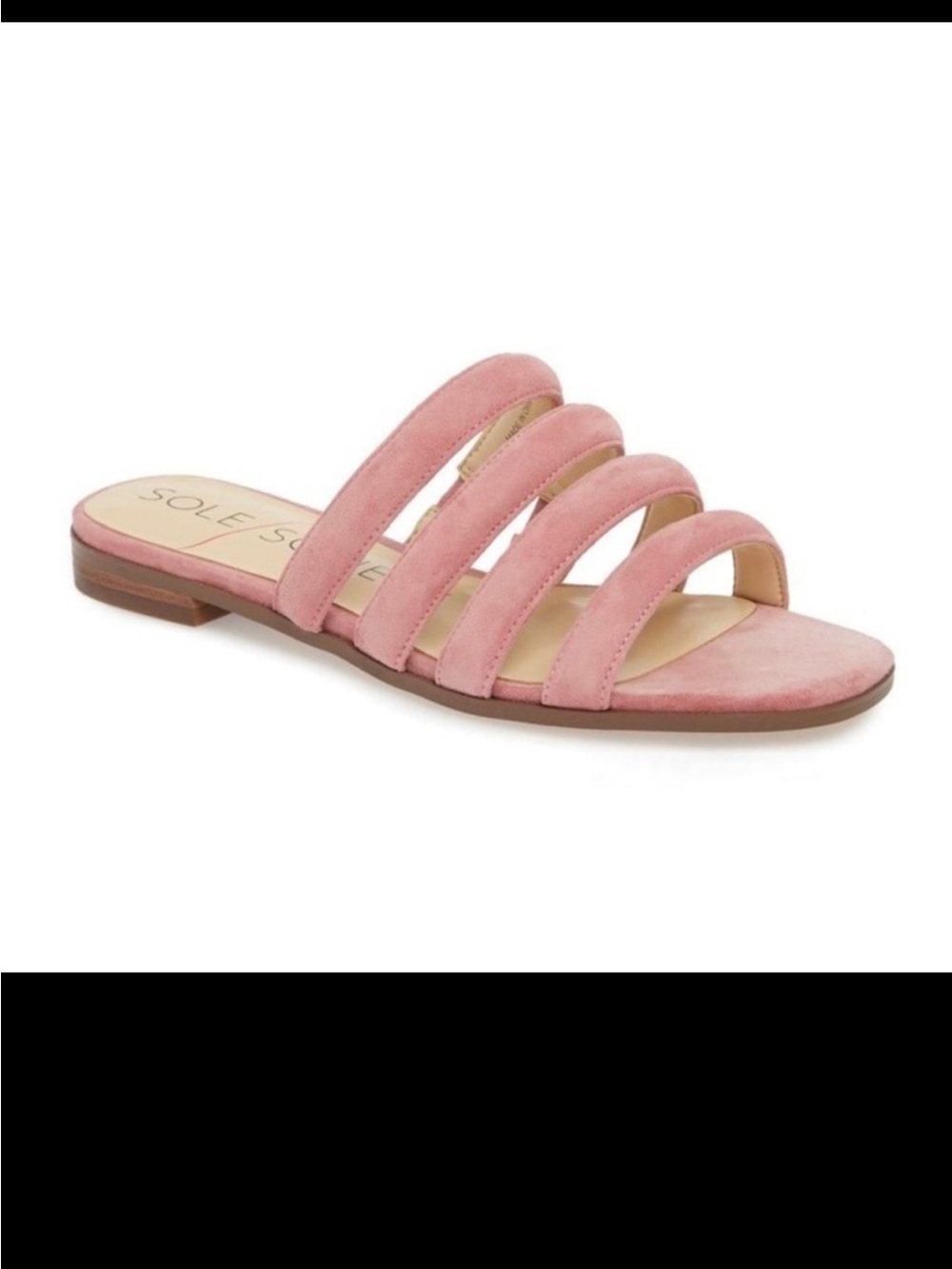 New Sole Society Saxten Strappy Slide Sandals